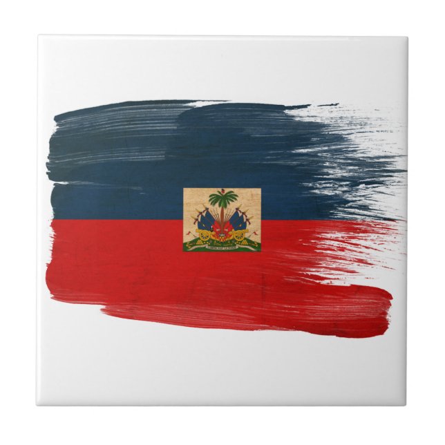 Haiti flagga kakelplatta (Framsidan)