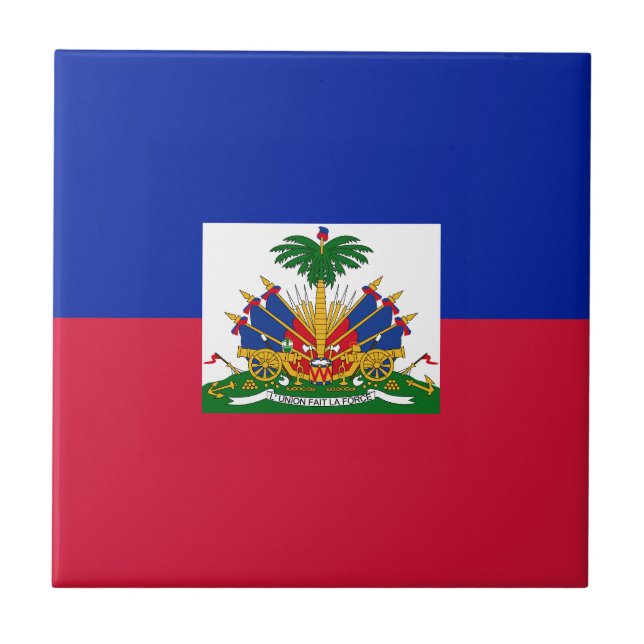 Haiti Flagga Kakelplatta (Framsidan)