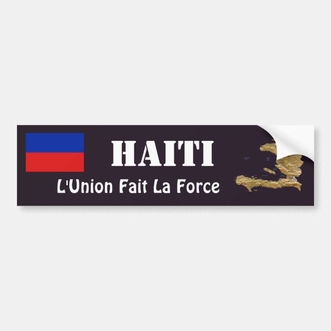 Haiti flagga + Kartabildekal Bildekal (Framsidan)