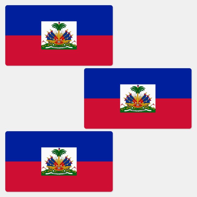 Haiti Flagga Klistermärke (Grupp)