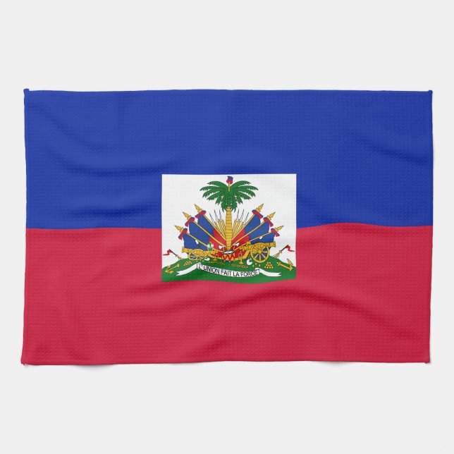 Haiti Flagga Kökshandduk (Horisontell)