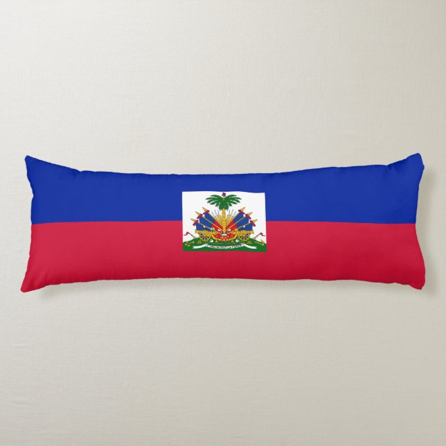 Haiti Flagga Kroppskudde (Framsidan)