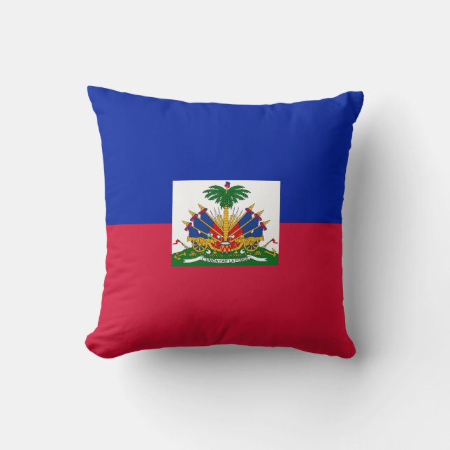 Haiti Flagga Kudde (Framsida)