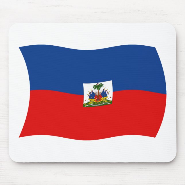 Haiti Flagga Mousepad Musmatta (Framsidan)
