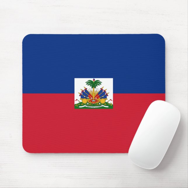 Haiti flagga musmatta (Med mus)