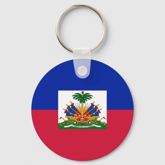 Haiti Flagga Nyckelring (Framsida)