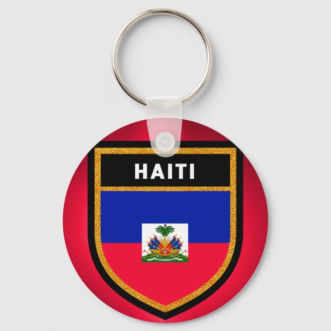 Haiti Flagga Nyckelring (Framsida)