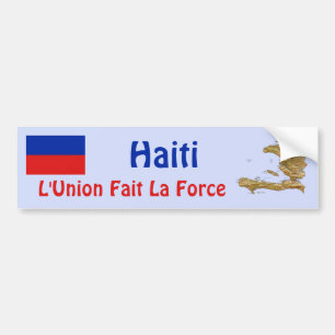 Haiti Flagga och Karta Bildäckslapp Bildekal
