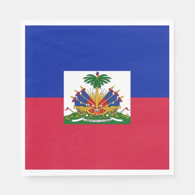 Haiti Flagga Pappersservett (Framsidan)