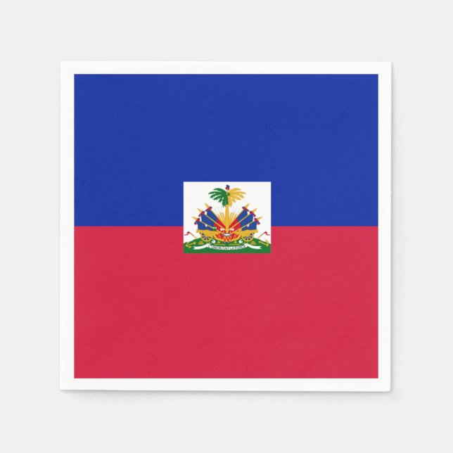 Haiti flagga pappersservett (Framsidan)