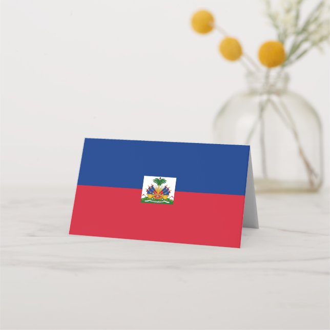 Haiti flagga placeringskort (Framsida)