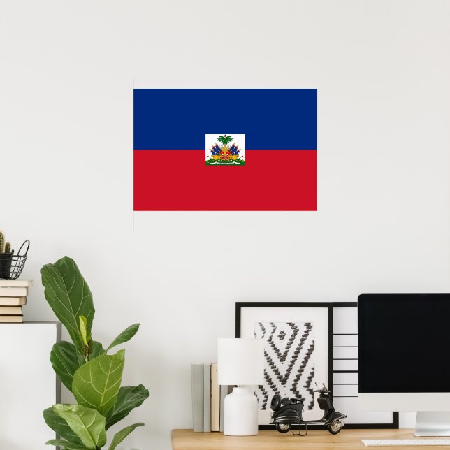 Haiti flagga poster (Hemmakontoret)