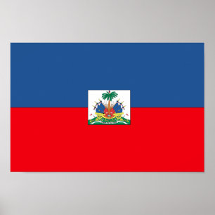 Haiti Flagga Poster