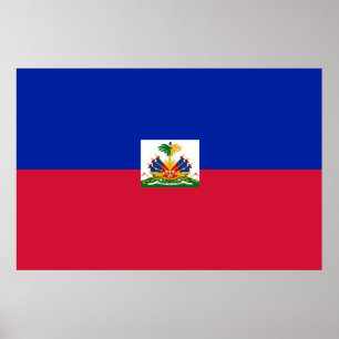 Haiti flagga poster