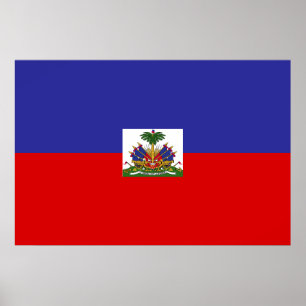 Haiti flagga poster