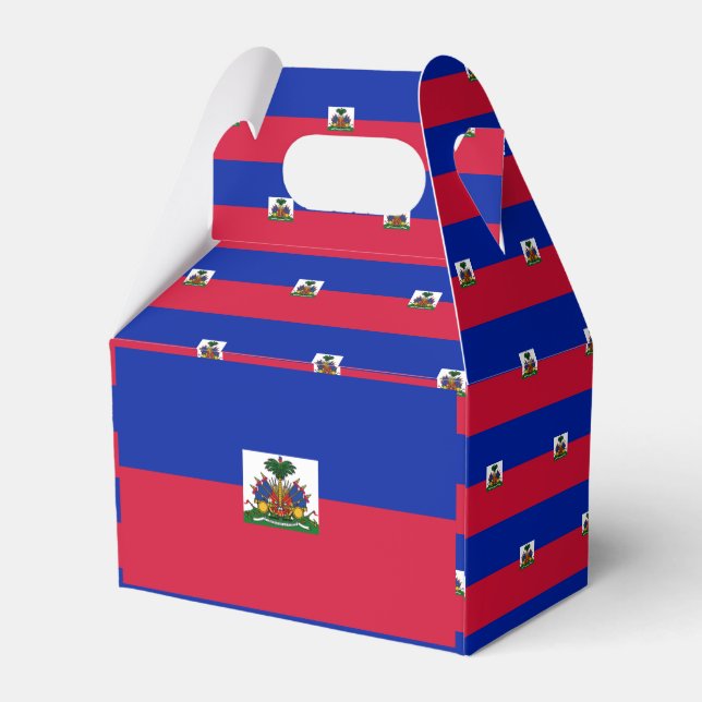 Haiti Flagga Presentaskar (Baksidan Sidan)