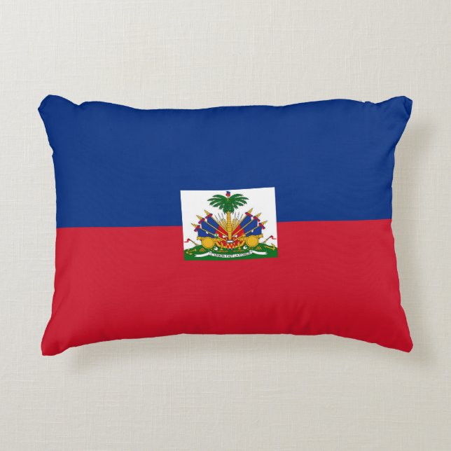 Haiti flagga prydnadskudde (Framsidan)