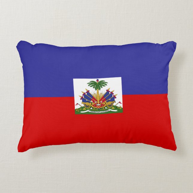 Haiti flagga prydnadskudde (Framsidan)
