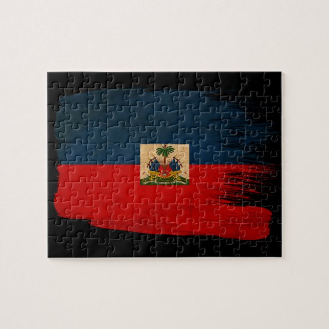 Haiti Flagga Pussel (Horisontell)