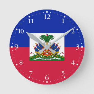 Haiti flagga rund klocka