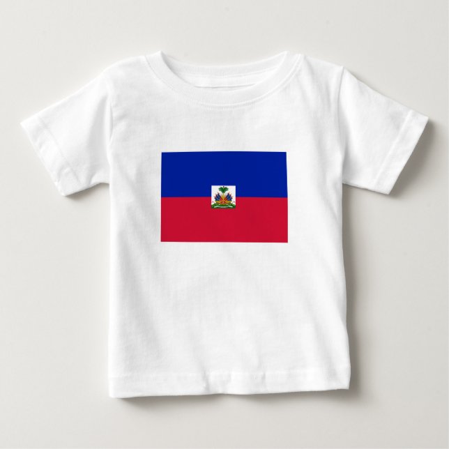 Haiti Flagga T Shirt (Framsida)
