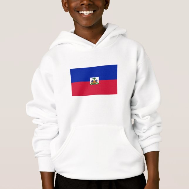 Haiti Flagga T Shirt (Framsida)