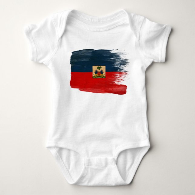 Haiti flagga t shirt (Framsida)
