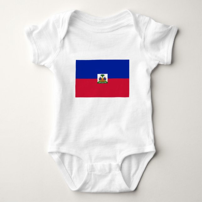 Haiti Flagga T Shirt (Framsida)
