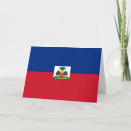 Haiti flagga tack kort