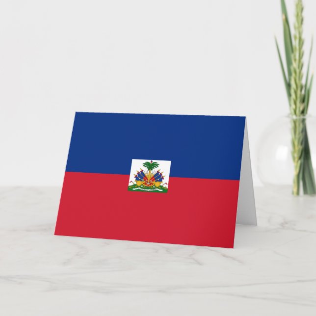 Haiti flagga tack kort (Framsida)