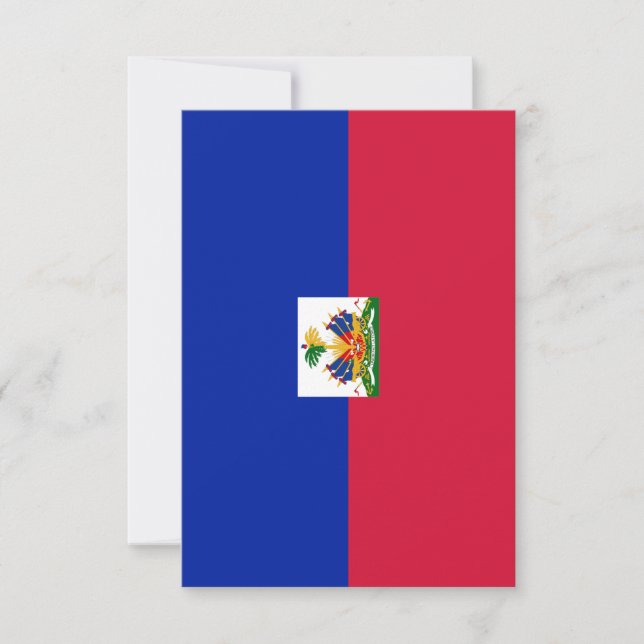 Haiti flagga tack kort (Framsida)