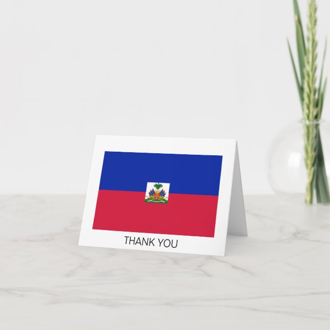 Haiti Flagga Tack Kort (Framsida)