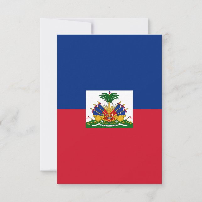 Haiti flagga tack kort (Framsida)