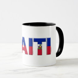 Haiti Flagga Text | Karibisk Stolthet Design Mugg