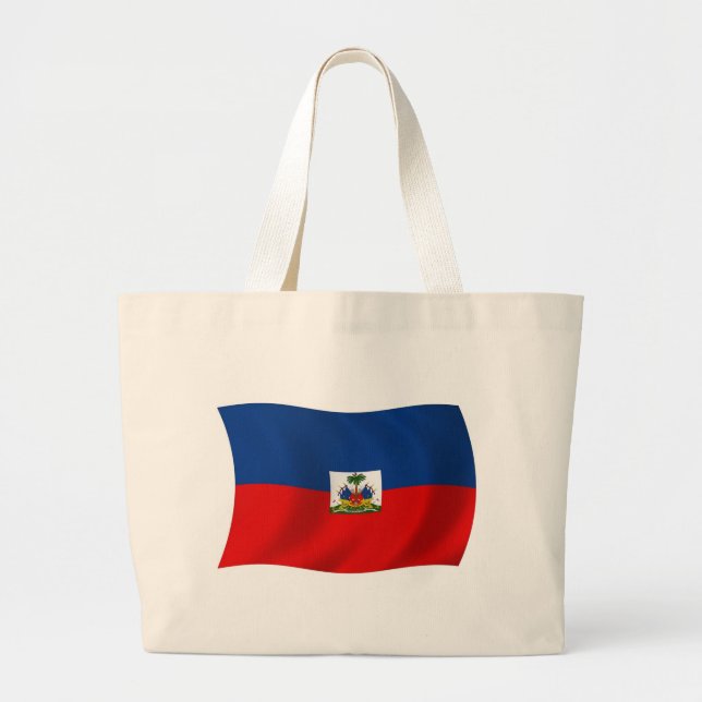 Haiti Flagga Tote Bag Jumbo Tygkasse (Framsidan)