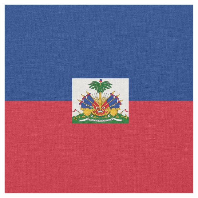 Haiti flagga tyg (Närbild)