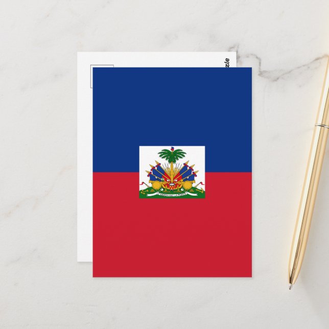 Haiti flagga vykort (Fram/Back In Situ)