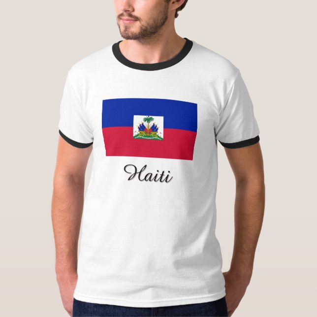 Haiti flaggadesign t-shirt (Framsida)