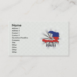 Haiti flaggakarta 2,0 visitkort