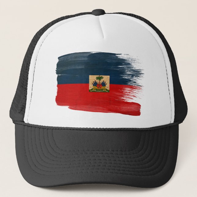 Haiti flaggatruckerkeps truckerkeps (Framsida)