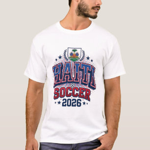 Haiti Fotboll 2026 Fotboll Fet Land Typografi C T Shirt
