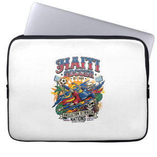 Haiti Fotboll Skelett Anfallare Nationer Affisch S Laptop Fodral