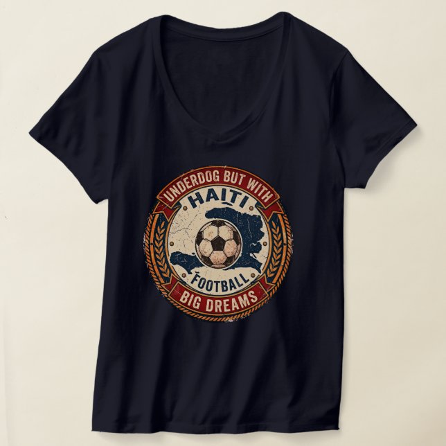 Haiti Fotbollströja VM 2026 Underdog T Shirt (Laydown)