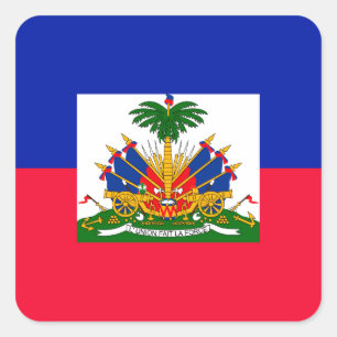 Haiti Fyrkantigt Klistermärke