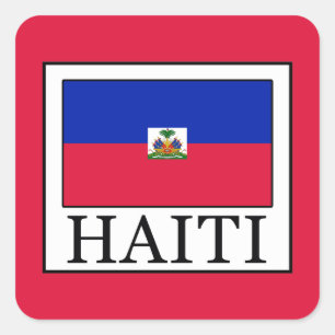 Haiti Fyrkantigt Klistermärke