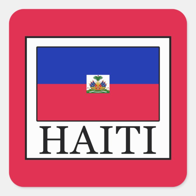 Haiti Fyrkantigt Klistermärke (Framsida)