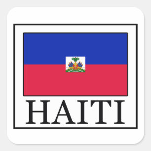 Haiti Fyrkantigt Klistermärke