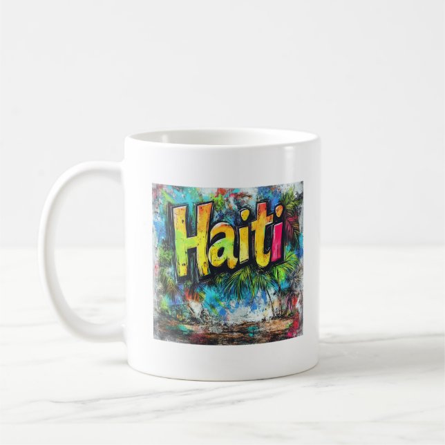 Haiti Graffiti Vibes: Island Street Art Ed Kaffemugg (Vänster)