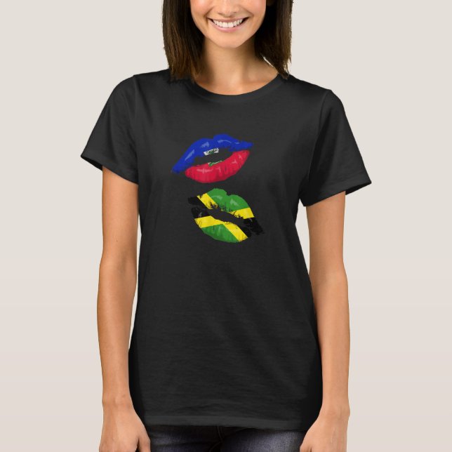 Haiti Haitian America Jamaica Caribbean Combo Mixe T Shirt (Framsida)