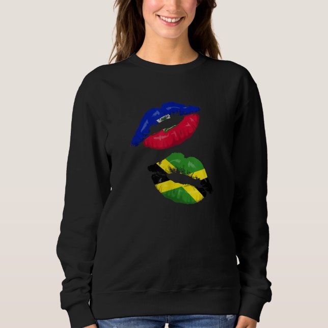 Haiti Haitian America Jamaica Caribbean Combo Mixe T Shirt (Framsida)